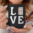 Love Books Stack Literature Reading Themed Pictograph Graphic Print Coffee Mug Unique Gifts