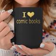 I Love Comic Books Manga Graphic Novel Heart Graphic Print Coffee Mug Unique Gifts