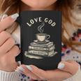 Love God Drink Coffee Read Books Graphic Book Reader Graphic Print Coffee Mug Unique Gifts