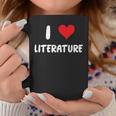 I Love Literature Heart Books Writing Reading Read Write Graphic Print Coffee Mug Unique Gifts