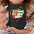 I Love Reading Heart Love Books TShirt Library Bookworm Graphic Print Coffee Mug Unique Gifts