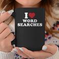 I Love Word Searches Puzzle Book Lover Graphic Print Coffee Mug Unique Gifts