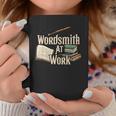 Wordsmith At Work Vintage Writer & Author Pen Book Lover Graphic Print Coffee Mug Unique Gifts Wordsmith At Work Vintage Writer & Author Pen Book Lover Graphic Print Coffee Mug Unique Gifts