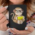 Monkey Nerd Book Glasses Graphic Print Coffee Mug Unique Gifts