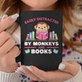 Monkeys And Books Saying With Book And Monkey Graphic Print Coffee Mug Unique Gifts