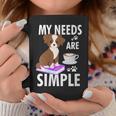 My Needs Are Simple Dog Coffee Books Humor Graphic Print Coffee Mug Unique Gifts