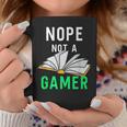 Nope Not a Gamer Bookworm Reader Book Lover For Teens Moms Graphic Print Coffee Mug Unique Gifts