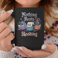 Nothing Beats Reading Book Librarian Rock Paper Scissors Graphic Print Coffee Mug Unique Gifts
