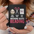 Nothing Beats Reading Rock Paper Scissors Book Lover Library Graphic Print Coffee Mug Unique Gifts