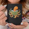 Octopus Reading Book Bookworm Librarian Women Men Kids Graphic Print Coffee Mug Unique Gifts