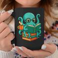 Octopus Reading Book Reading Bookworm Reader Graphic Print Coffee Mug Unique Gifts