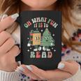 Oh What Fun It Is To Read Christmas Tree Book Lover Groovy Graphic Print Coffee Mug Unique Gifts