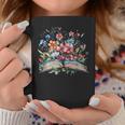 Open Book With Wildflowers Blooming Around Pages Graphic Print Coffee Mug Unique Gifts