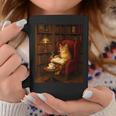 Orange Cat Book Lovers Cozy Bookish Librarian Graphic Print Coffee Mug Unique Gifts Orange Cat Book Lovers Cozy Bookish Librarian Graphic Print Coffee Mug Unique Gifts