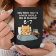 Orange Cat Reading Book 67 Six Seven Meme Graphic Print Coffee Mug Unique Gifts