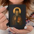 Orthodox Icon Of Seraphim Rose Holding The Holy Book Graphic Print Coffee Mug Unique Gifts