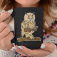 Owl Reading With Eye Glasses Book Student Teacher Bookworm For Men Women Kids Graphic Print Coffee Mug Unique Gifts
