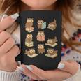 Owls Reading Books Owl Bird Lover Graphic Print Coffee Mug Unique Gifts