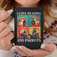 Parrot Love Reading And Parrots Child Book Lover Graphic Print Coffee Mug Unique Gifts