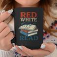 Patriotic Red & Read 4th Of July Book Lover Librarian Graphic Print Coffee Mug Unique Gifts