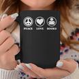 Peace Love Books Graphic Print Coffee Mug Unique Gifts