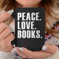 Peace Love Read Books Book Lover n Girls Reading Teacher Graphic Print Coffee Mug Unique Gifts
