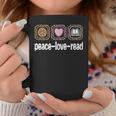 Peace Love Read Leopard Print Women Girls Kids Book Reading Graphic Print Coffee Mug Unique Gifts