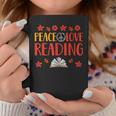 Peace Love Reading Book Nerd Book Geek Graphic Print Coffee Mug Unique Gifts