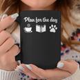 Plan For The Day Coffee Book DogShirt Simple Love For Women Graphic Print Coffee Mug Unique Gifts