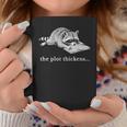 The Plot Thickens Raccoon Book Lover Graphic Print Coffee Mug Unique Gifts