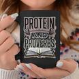 Protein And Proverbs Protein Workout Wisdom Book Lover Gym Graphic Print Coffee Mug Unique Gifts