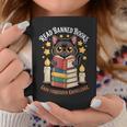 Read Banned Books Gain Forbidden Knowledge Cute Cat Reader Graphic Print Coffee Mug Unique Gifts