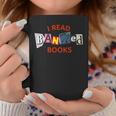 I Read Banned Books Scrap Letters Literature Activist Graphic Print Coffee Mug Unique Gifts
