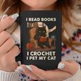 Read Books Crochet & Pet Lazy Cat Coffee Graphic Print Coffee Mug Unique Gifts