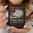 Read Books I Cross Stitch Sewing Stitcher Quilt Cross Stitch Graphic Print Coffee Mug Unique Gifts