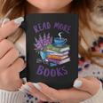Read More Books Floral Book Reader Art Reading Lover Quote Graphic Print Coffee Mug Unique Gifts