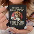 i Read Books And i Know Things Beagle Dog Reading Coffee Graphic Print Coffee Mug Unique Gifts