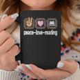Read Books Leopard Print Women Girls Kids Peace Love Reading Graphic Print Coffee Mug Unique Gifts