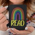 READ Rainbow Read Librarian Teacher Book Readers Reading Graphic Print Coffee Mug Unique Gifts