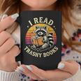 I Read Trashy Books Raccoon Graphic Print Coffee Mug Unique Gifts
