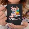 Readalotl a Kawaii Axolotl Reading a Book As Readsalotl Graphic Print Coffee Mug Unique Gifts