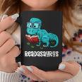 Readasaurus Reading Dinosaur Bookworm Book Reader Meme Graphic Print Coffee Mug Unique Gifts