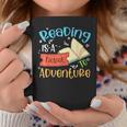 Reading Adventure Librarian Bookworm Book Lover Graphic Print Coffee Mug Unique Gifts