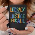 Reading Book Club Literacy And Justice For All Librarian Graphic Print Coffee Mug Unique Gifts
