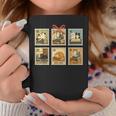 Reading Book Lover Bookish Cat Mom Cat Reading Books Stamps Graphic Print Coffee Mug Unique Gifts