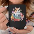 Reading Books Booklover Hamster And Watercolor Books Graphic Print Coffee Mug Unique Gifts