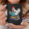Reading Chicken Bookworm Cute Chicken With Glasses Books Graphic Print Coffee Mug Unique Gifts