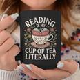 Reading Is My Cup Of Tea Book Lover Tea Drinker Graphic Print Coffee Mug Unique Gifts