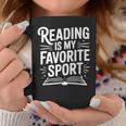 Reading Is My Favorite Sport Book Lover Graphic Print Coffee Mug Unique Gifts