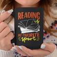 Reading Is My Favorite Sport Bookworm Book Reading Graphic Print Coffee Mug Unique Gifts